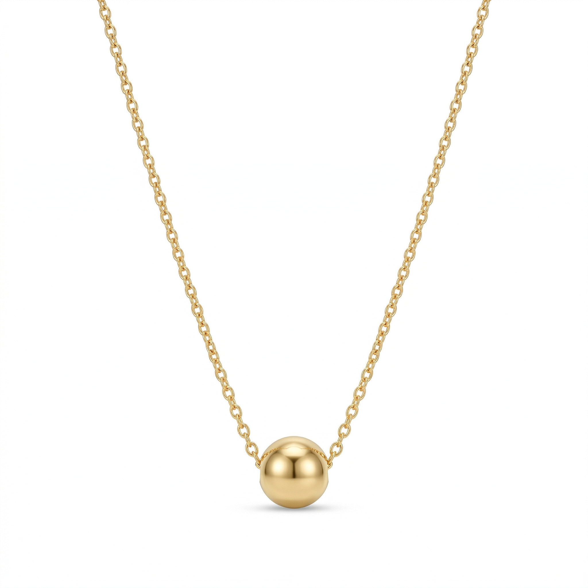 Golden Ball Pendant Necklace
