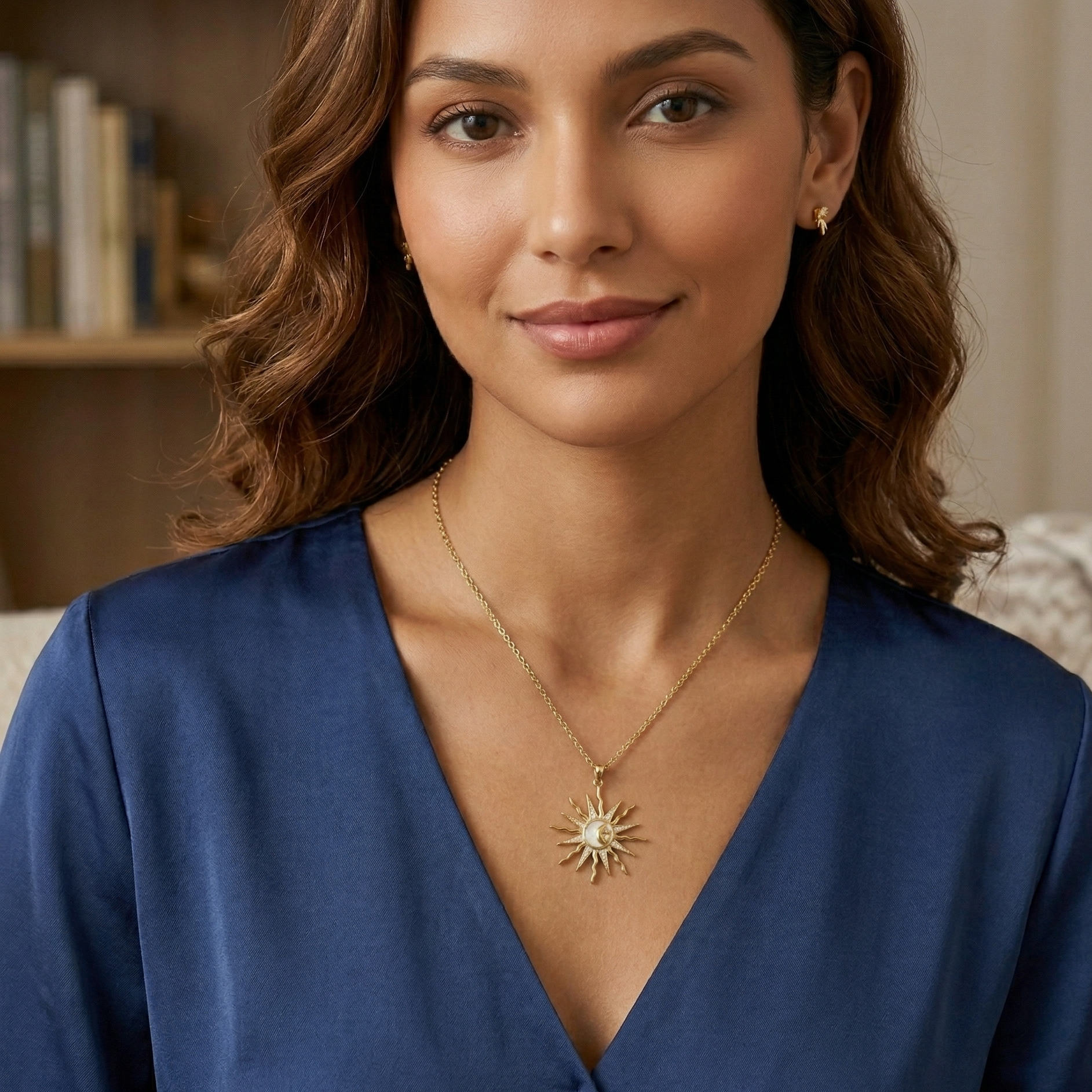 Celestial Sun Pendant Necklace