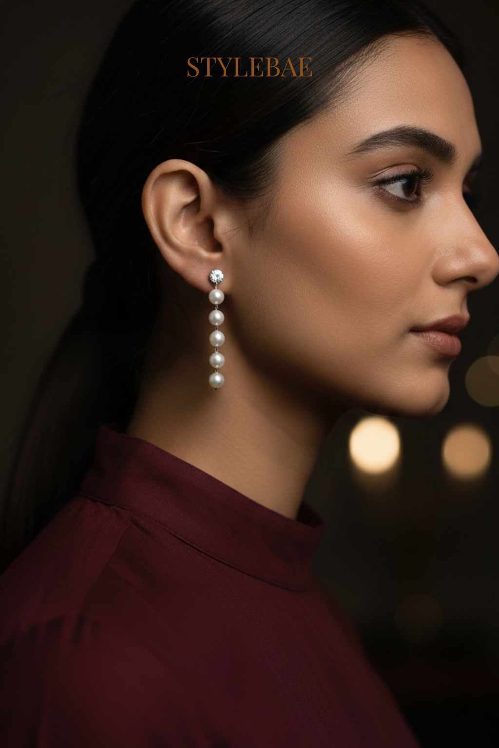 Celeste Pearl Cascade Drop Earrings