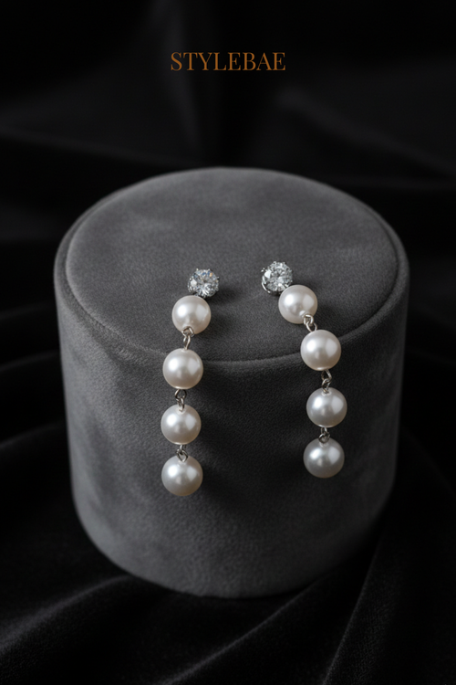 Celeste Pearl Cascade Drop Earrings