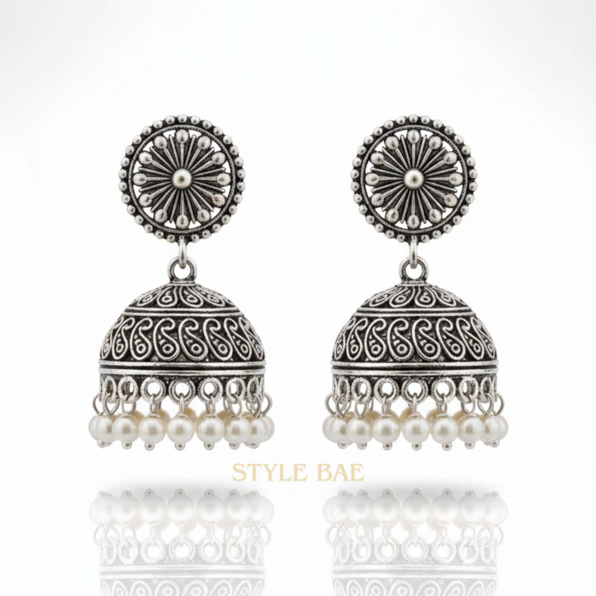 Noorvati Pearl Jhumka Earrings