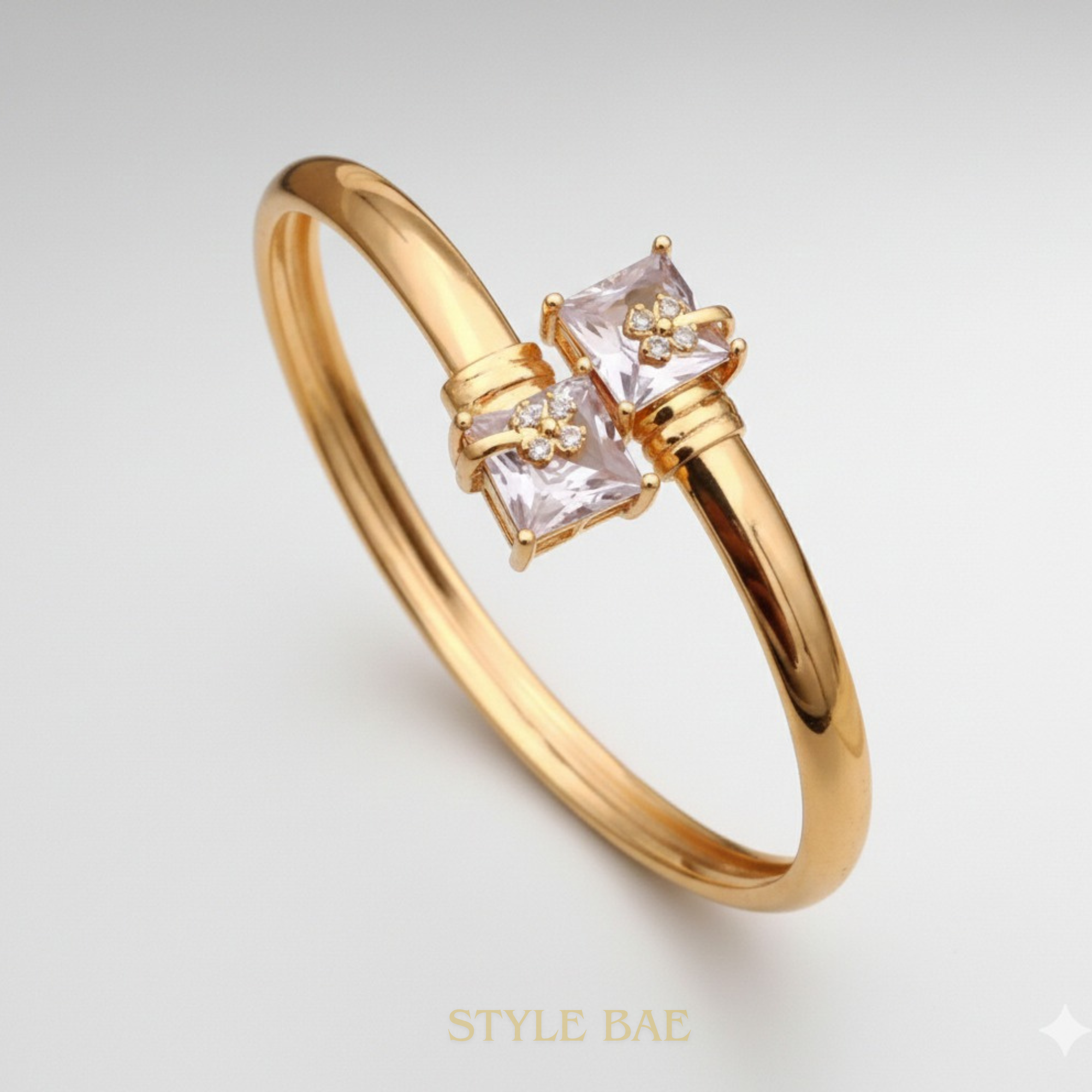 Elara Twin Spark Gold Bracelet