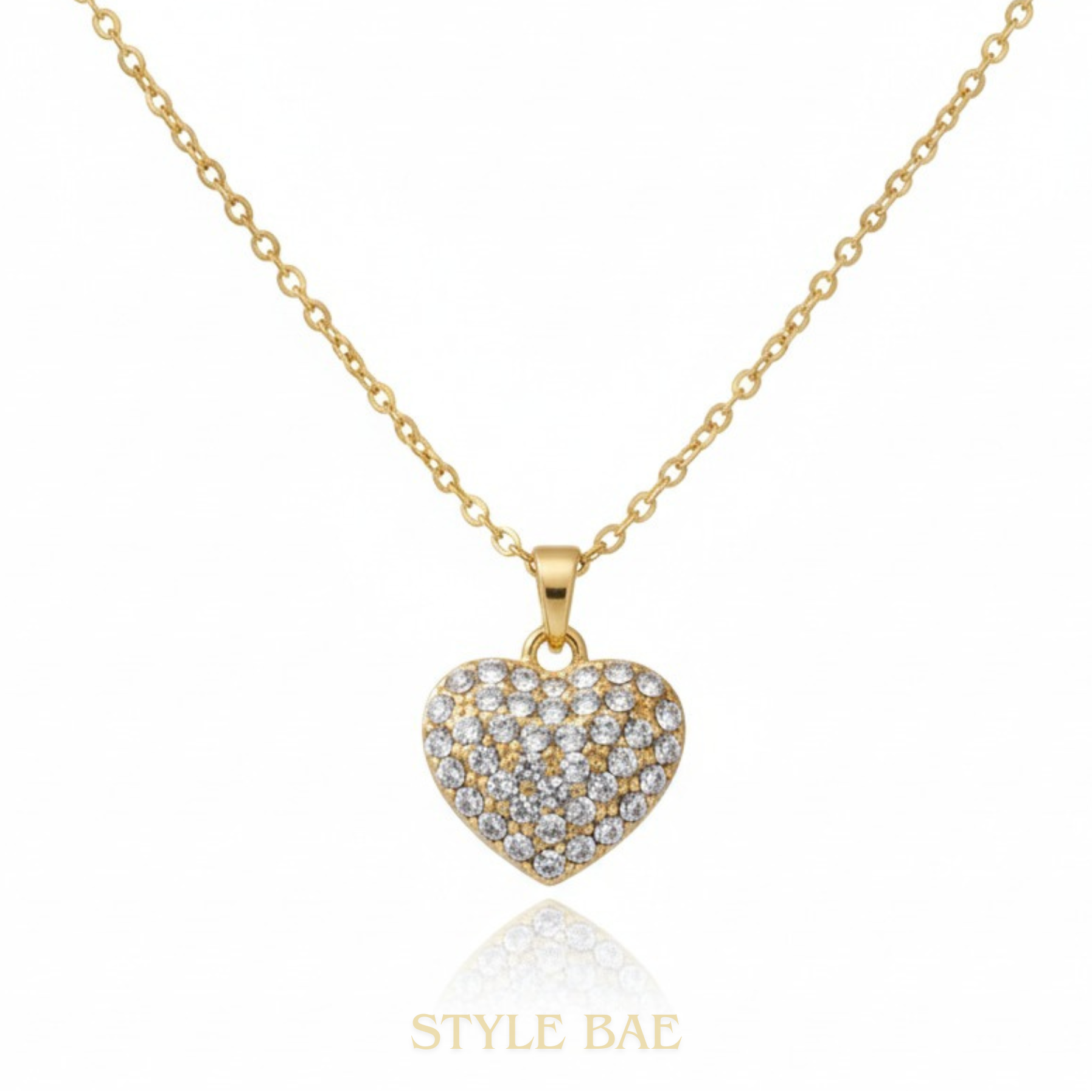 Liora Golden Heart Sparkle Necklace
