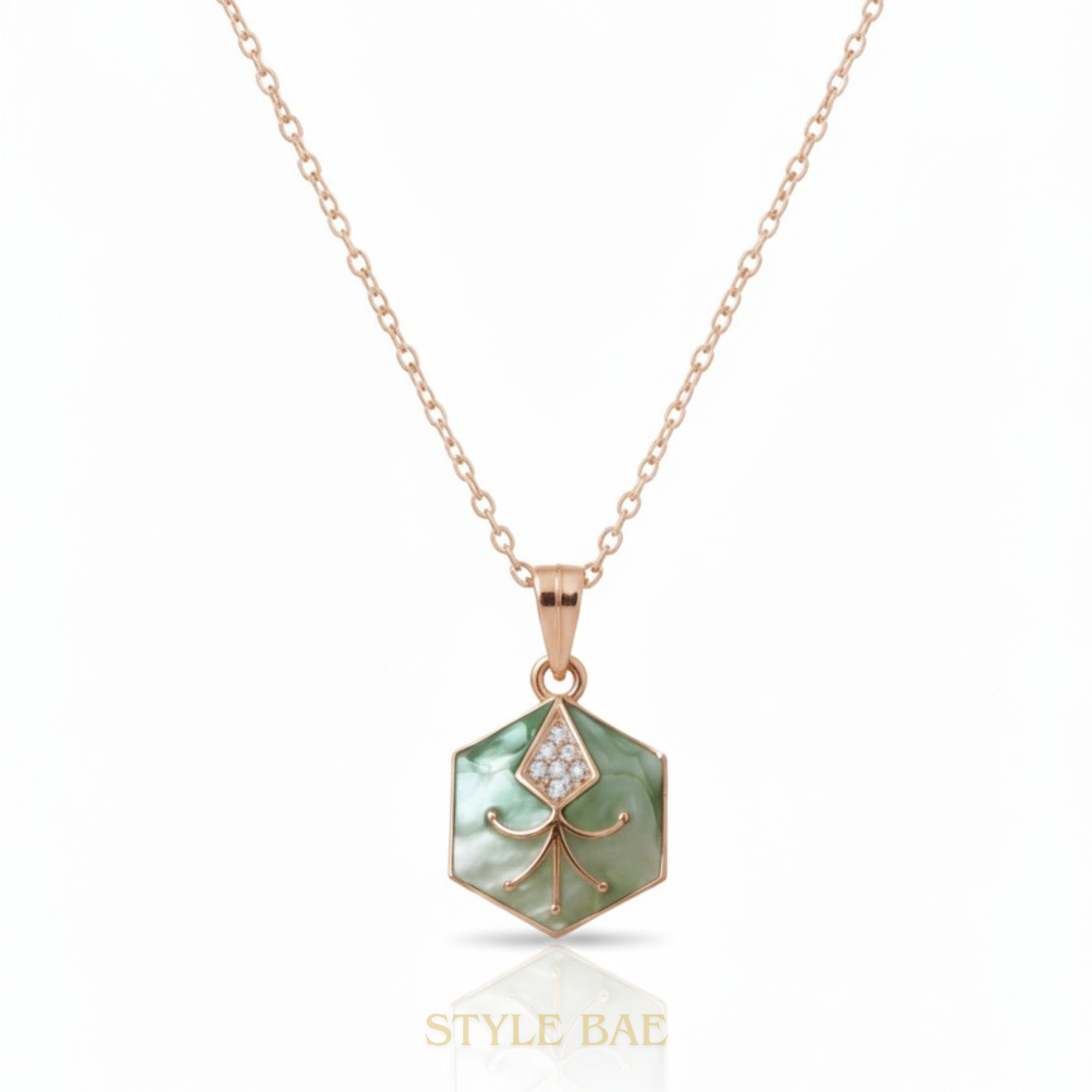 Verdelle Hexa Charm Pendant Necklace