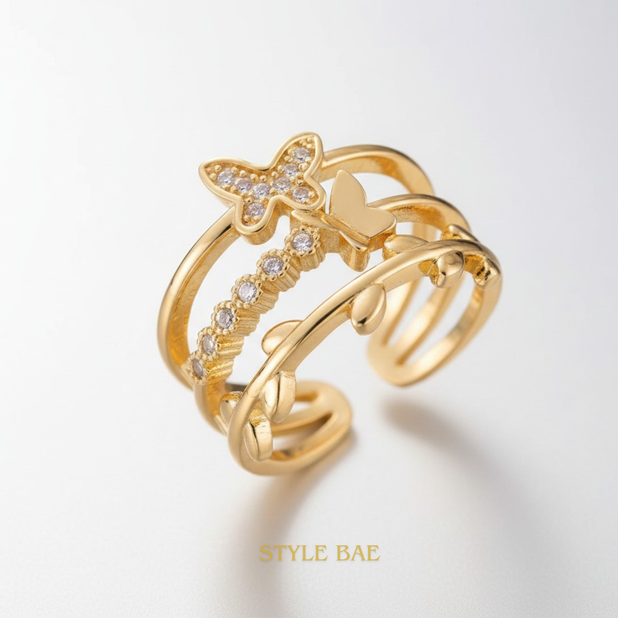 Butterfly Layered Wrap Ring