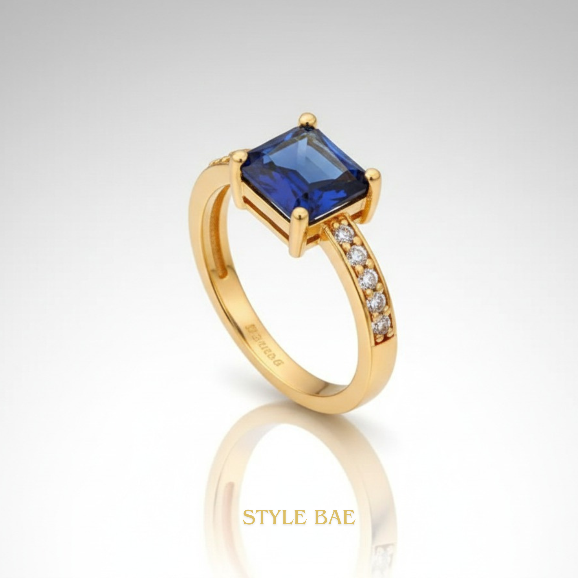 Royal Azure Solitaire Ring