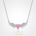 Angel Heart Pink Necklace