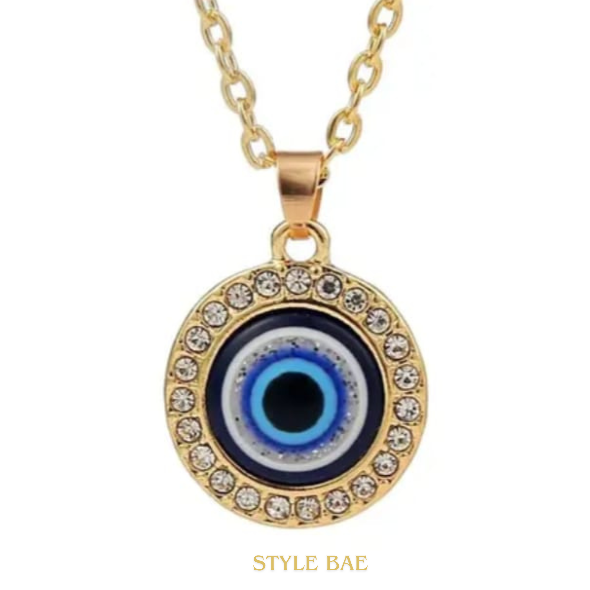 Evil Eye Gold Pendant Necklace