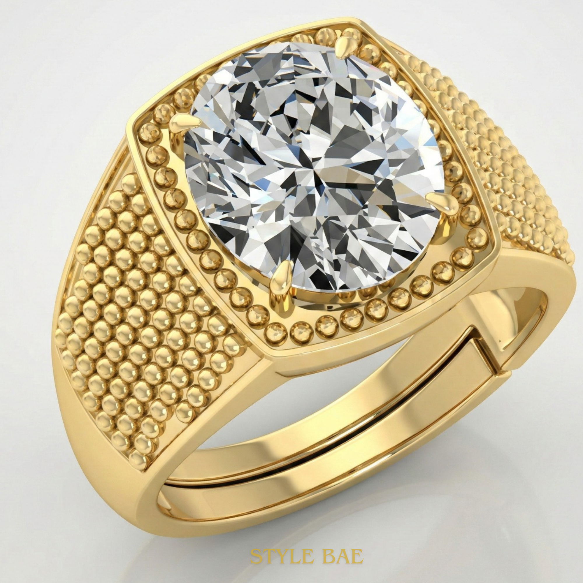 Bold Royal Gold Statement Ring