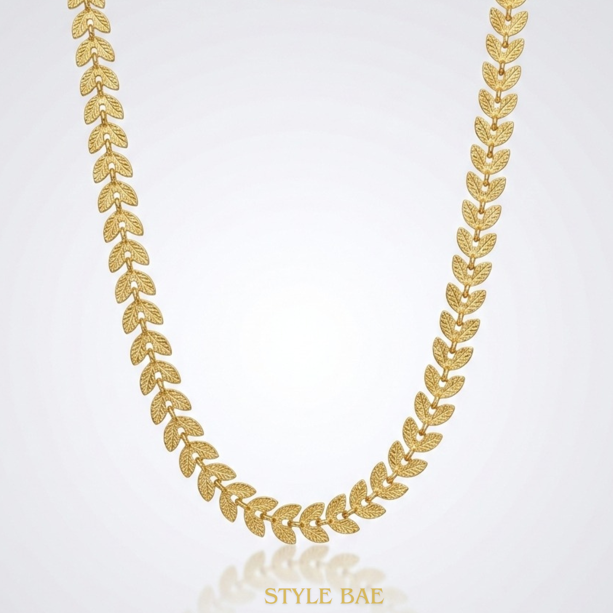 Golden Leaf Chain Necklace